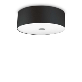 Woody PL4 4 Light Black Shaded Flush Ceiling Light